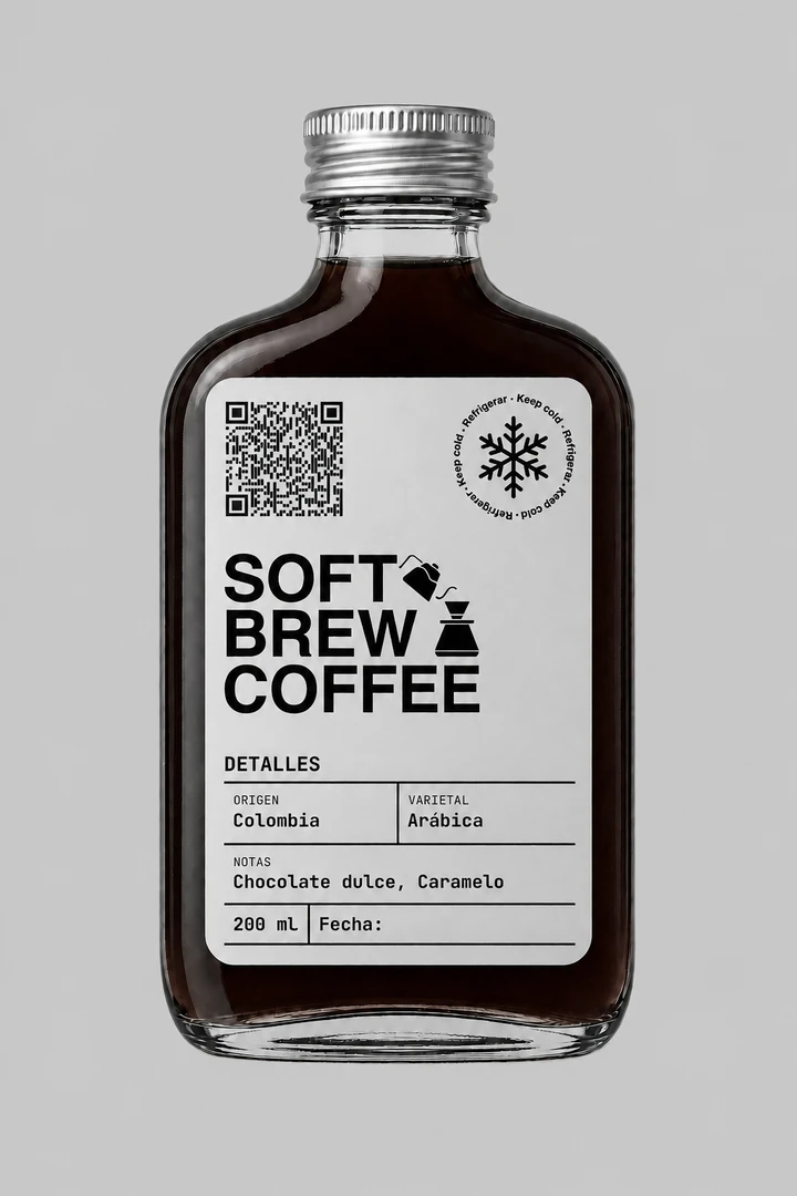 Soft Brew Coffee de Colombia, botellín de 200 ml