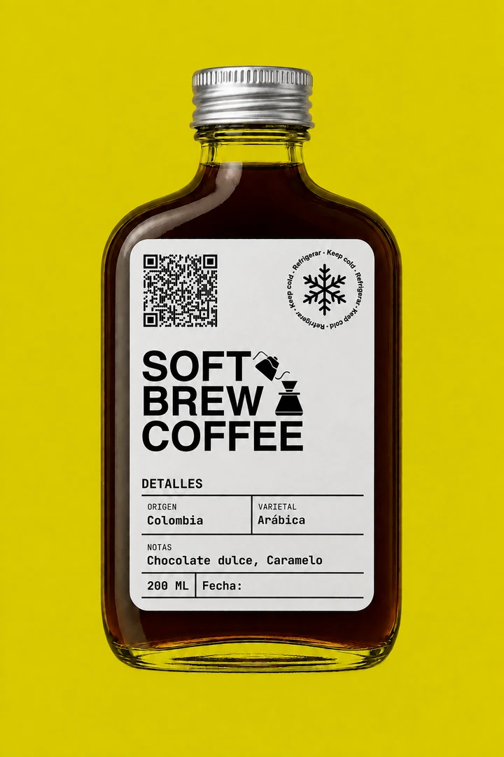 Soft Brew Coffee de Colombia, botellín de 200 ml