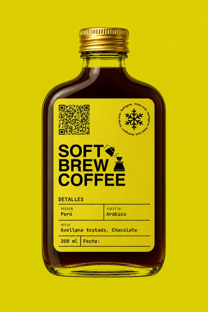 Soft Brew Coffee de Perú, botellín de 200 ml